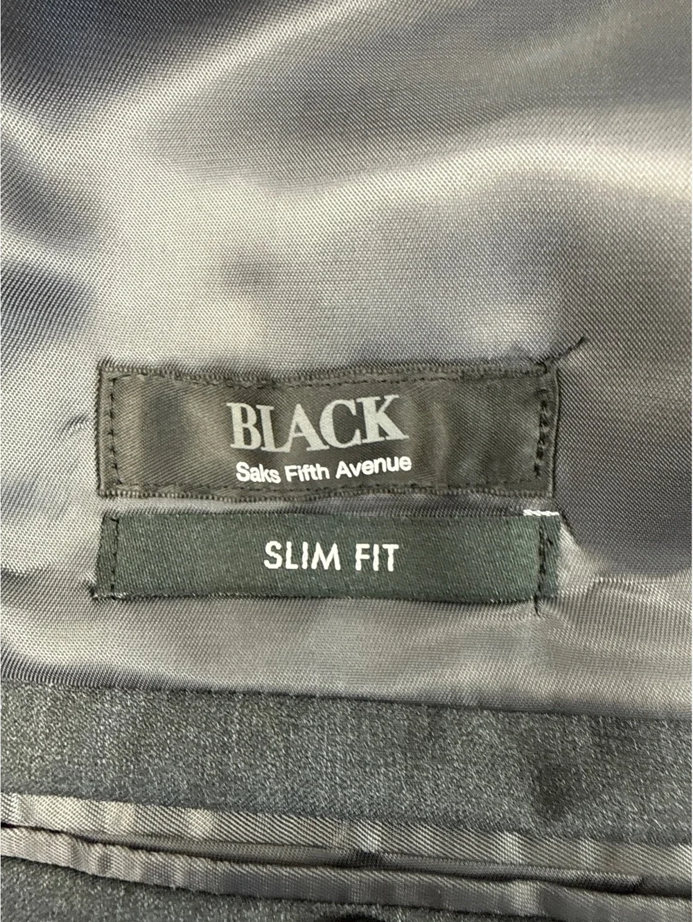 Saks Fifth Ave BLACK Ermenegildo Zegna Wool Silk Sportcoat 44L Gray Slim Fit USA